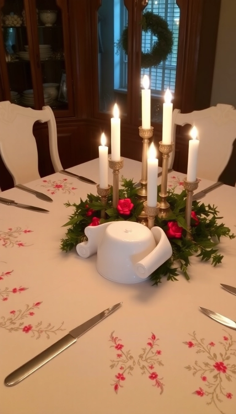 21 Old-Fashioned Christmas Decorating Ideas That'll Bring Back the Holiday Spirit 12 21 Old-Fashioned Christmas Decorating Ideas That'll Bring Back the Holiday Spirit (You Won't Believe #6!) - 9. Vintage Table Linens