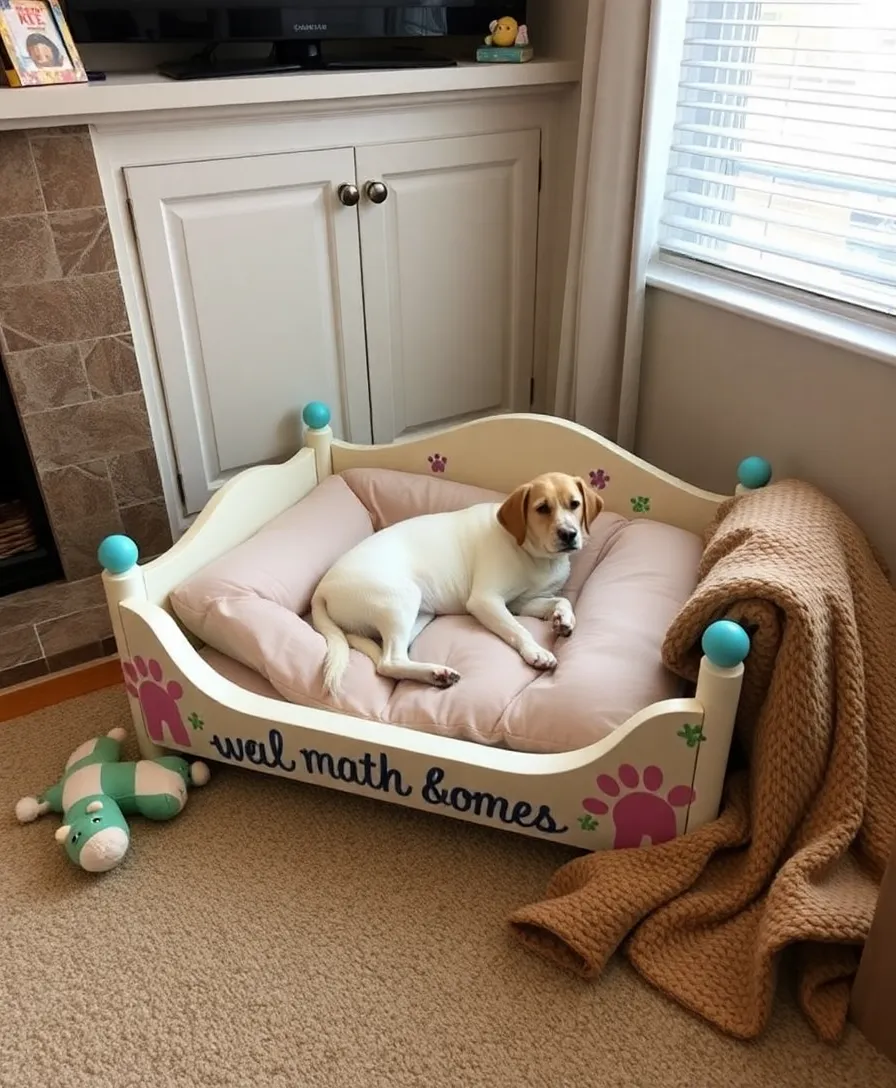21 Stunning Hand-Painted Furniture Ideas That'll Transform Your Home 19 21 Stunning Hand-Painted Furniture Ideas That'll Transform Your Home (You Won't Believe #10!) - 16. Personalized Pet Bed