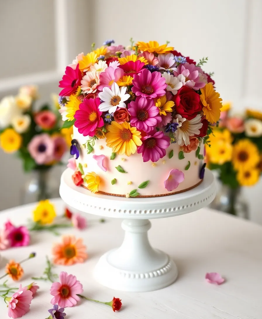 21 Gorgeous Easter Cakes You’ll Want to Bake This Spring! 11 21 Gorgeous Easter Cakes You’ll Want to Bake This Spring! - 8. Floral Garden Cake