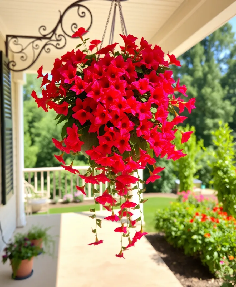 21 Stunning Hanging Plants for Your Outdoor Front Porch 18 21 Stunning Hanging Plants for Your Outdoor Front Porch (You'll Wish You Knew #7 Sooner!) - 15. Dipladenia