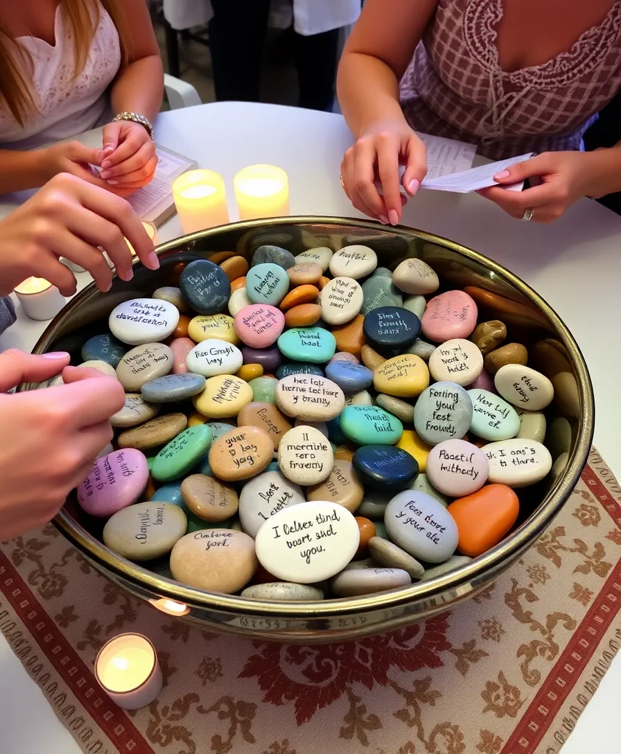 21 Heartfelt Memorial Service Decorations That Will Honor Your Loved One's Memory 8 21 Heartfelt Memorial Service Decorations That Will Honor Your Loved One's Memory! - 5. Memory Stones