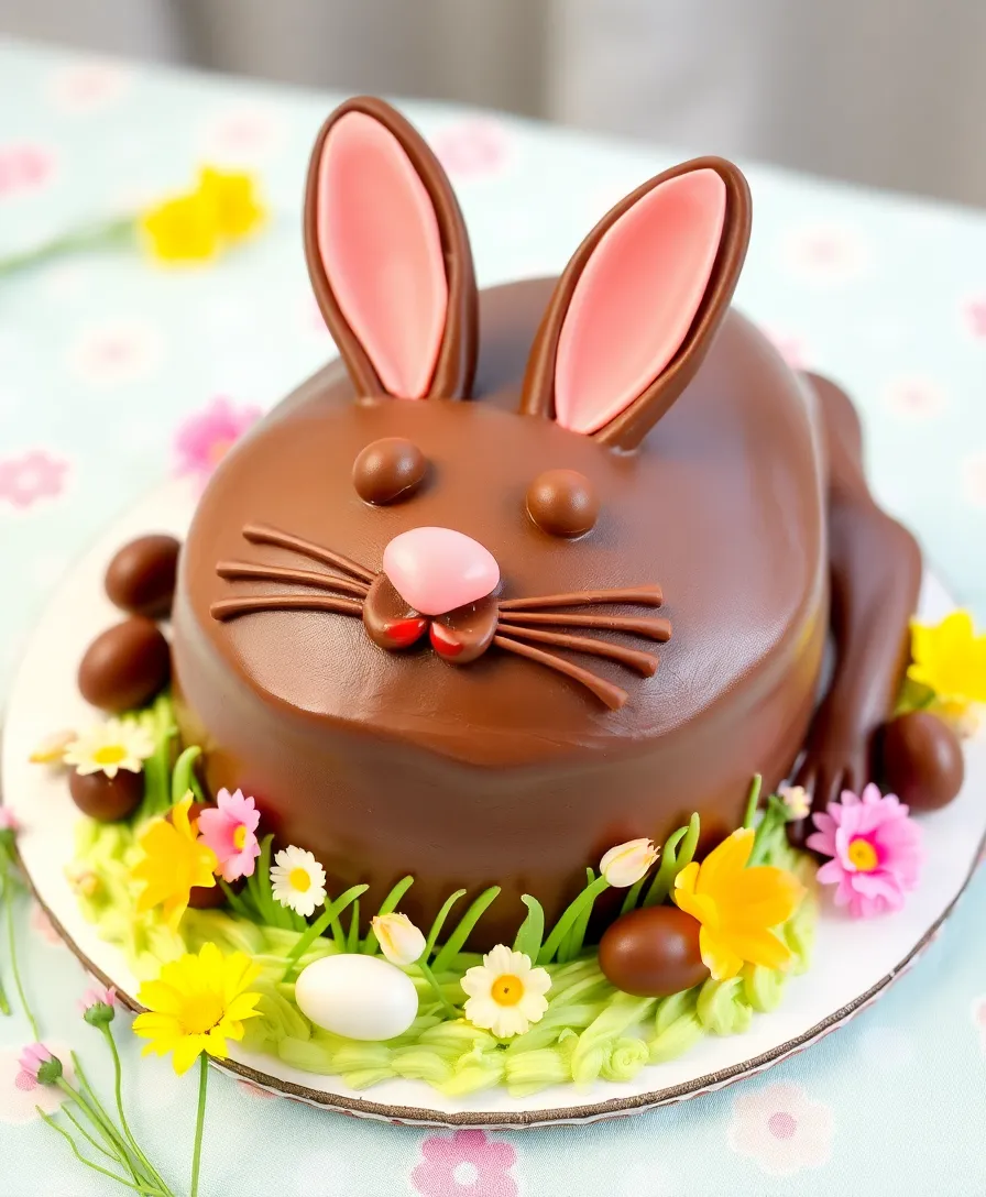 21 Gorgeous Easter Cakes You’ll Want to Bake This Spring! 6 21 Gorgeous Easter Cakes You’ll Want to Bake This Spring! - 3. Chocolate Bunny Cake