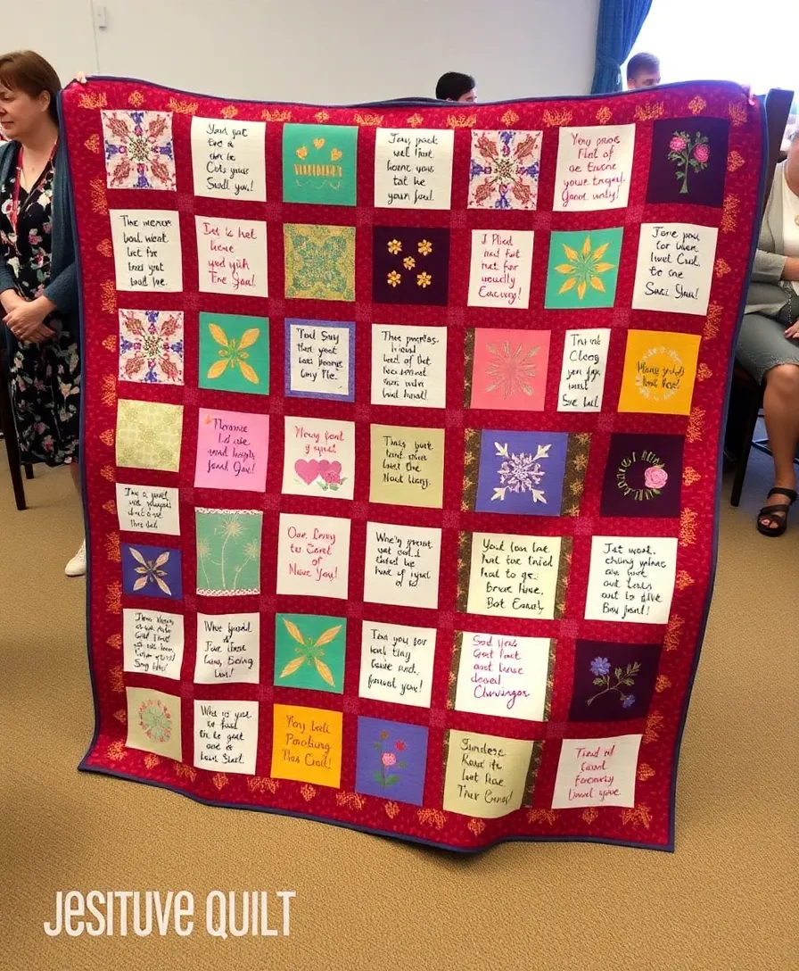 21 Heartfelt Memorial Service Decorations That Will Honor Your Loved One's Memory 18 21 Heartfelt Memorial Service Decorations That Will Honor Your Loved One's Memory! - 15. Tribute Quilt