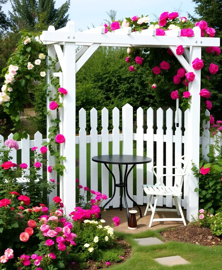 21 Garden Trellis Ideas That'll Transform Your Outdoor Space 9 21 Garden Trellis Ideas That'll Transform Your Outdoor Space (You Won't Believe #15!) - 6. Classic White Picket Trellis