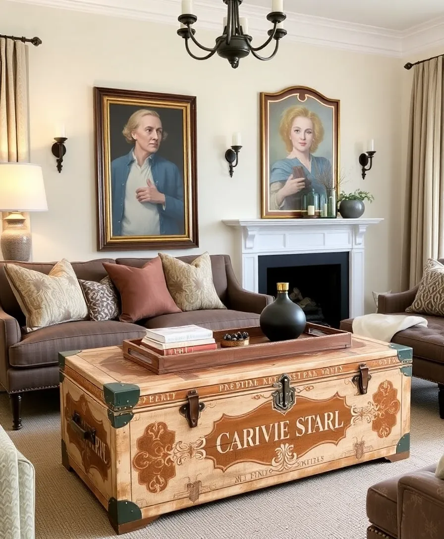 21 Stunning Hand-Painted Furniture Ideas That'll Transform Your Home 23 21 Stunning Hand-Painted Furniture Ideas That'll Transform Your Home (You Won't Believe #10!) - 20. Elegant Trunk Table