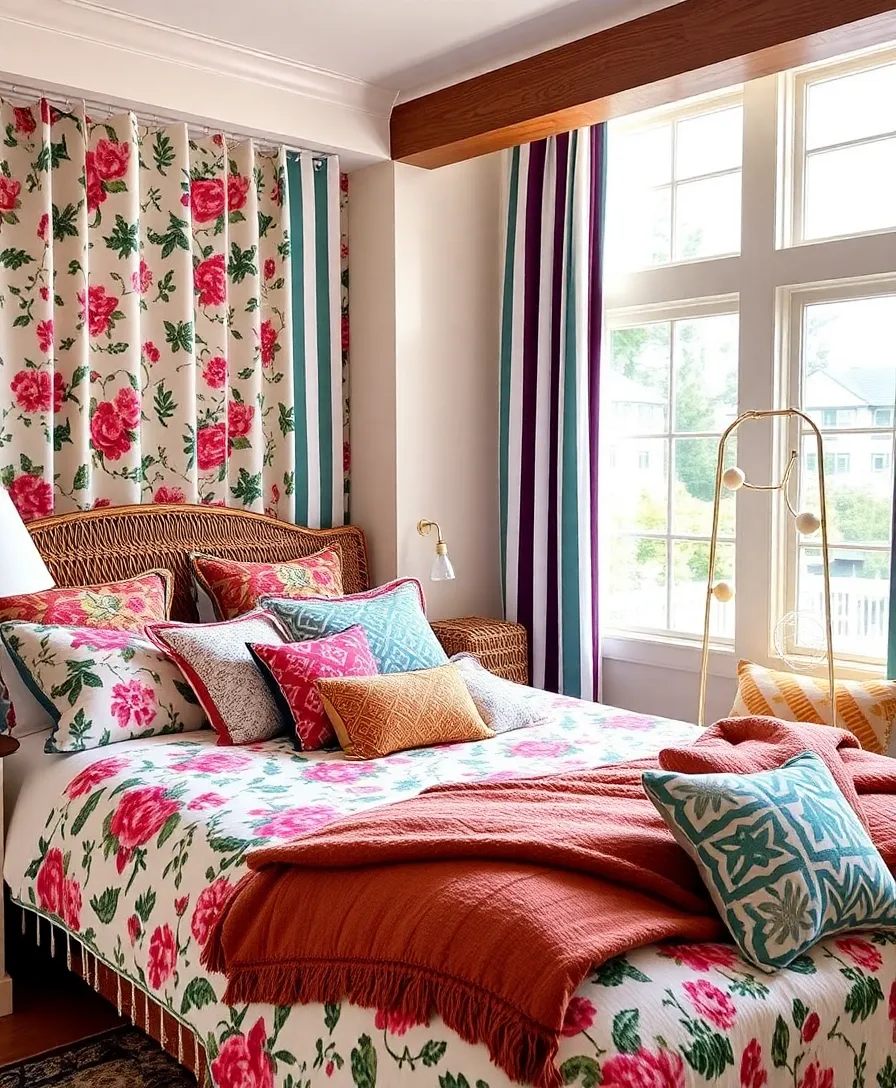 21 Eclectic Boho Bedroom Ideas That'll Make You Want to Redecorate Right Now! 16 21 Eclectic Boho Bedroom Ideas That'll Make You Want to Redecorate Right Now! - 13. Playful Patterns