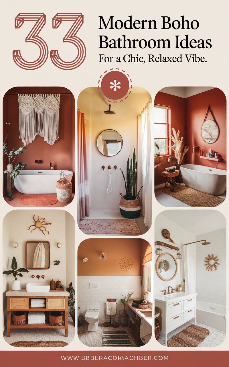 33 Modern Boho Bathroom Ideas for a Chic, Relaxed Vibe 3 Modern Boho Bathroom Ideas for a Chic, Relaxed Vibe