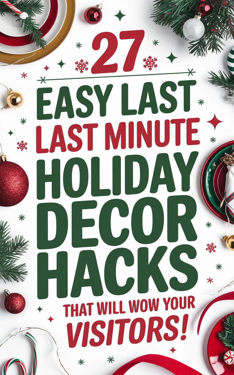 27 Easy Last Minute Holiday Decor Hacks That Will Wow Your Visitors! 6