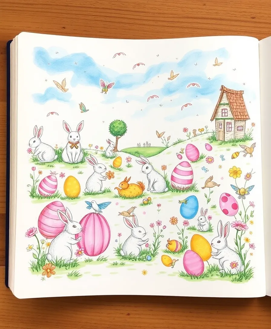 21 Easter Doodle Ideas for Your Sketchbook That Will Blow Your Mind! 21 21 Easter Doodle Ideas for Your Sketchbook That Will Blow Your Mind! - 18. Easter Fairy Tales