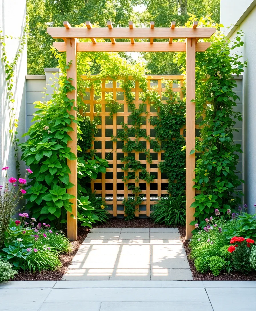 21 Garden Trellis Ideas That'll Transform Your Outdoor Space 12 21 Garden Trellis Ideas That'll Transform Your Outdoor Space (You Won't Believe #15!) - 9. Lattice Panel Trellis