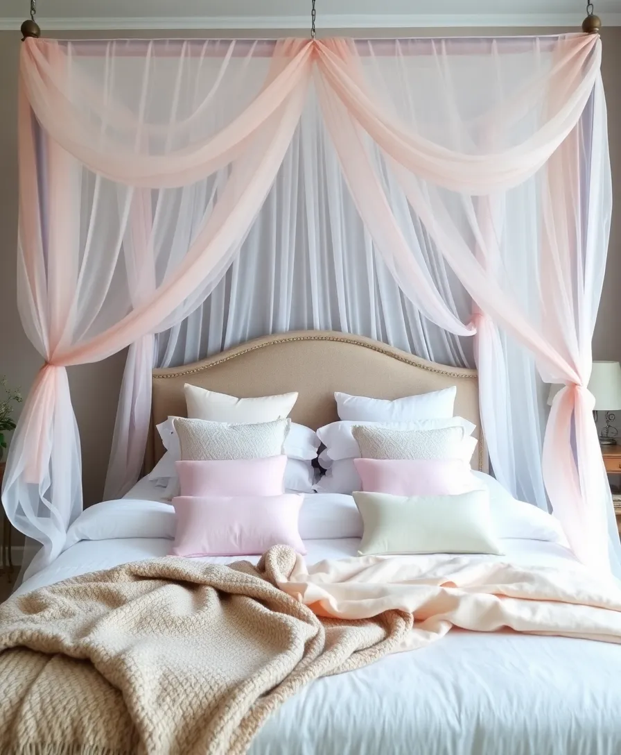 21 Cutecore Room Ideas That'll Make You Feel Like You're in a Dreamland! 9 21 Cutecore Room Ideas That'll Make You Feel Like You're in a Dreamland! - 6. Dreamy Canopy Bed