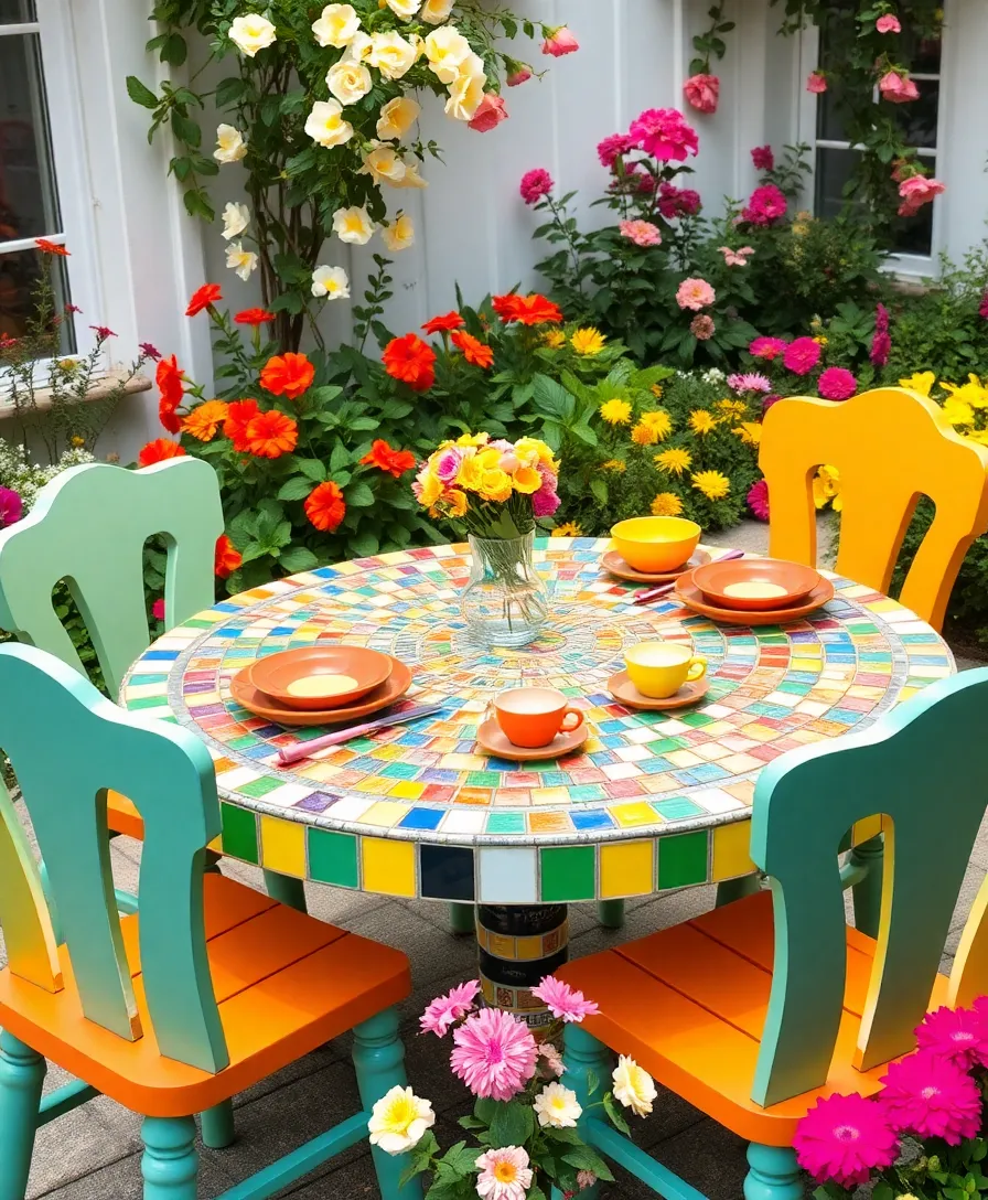21 Whimsical Garden Whimsy Ideas That Will Spark Joy 12 21 Whimsical Garden Whimsy Ideas That Will Spark Joy (You Won't Believe #7!) - 9. Mosaic Garden Table
