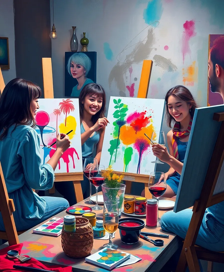 21 Nesting Party Ideas That Will Make You Want to Host Every Weekend! 18 21 Nesting Party Ideas That Will Make You Want to Host Every Weekend! - 15. Art and Wine Night