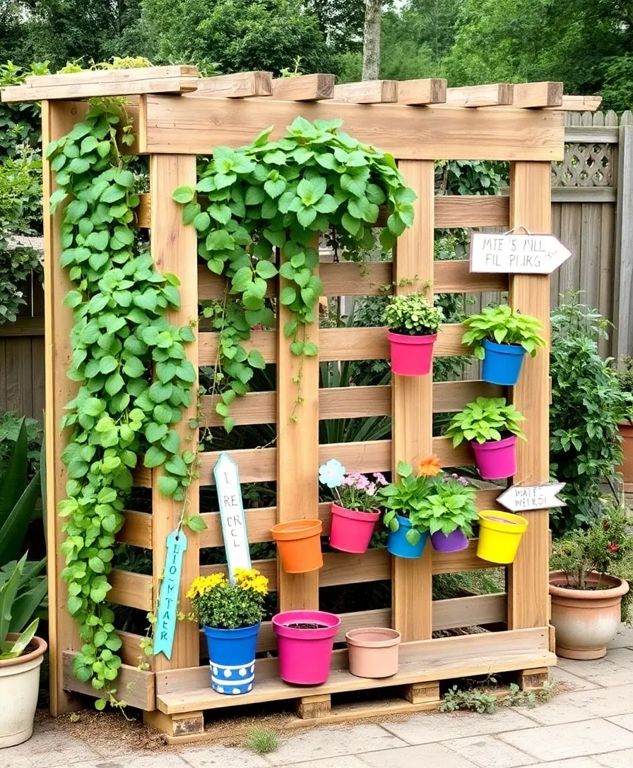 21 Garden Trellis Ideas That'll Transform Your Outdoor Space 14 21 Garden Trellis Ideas That'll Transform Your Outdoor Space (You Won't Believe #15!) - 11. Upcycled Pallet Trellis