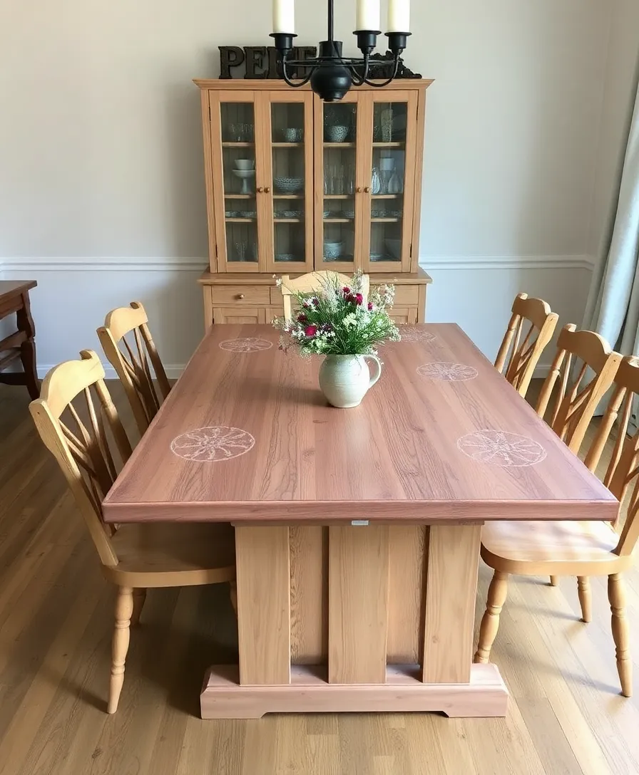 21 Stunning Hand-Painted Furniture Ideas That'll Transform Your Home 12 21 Stunning Hand-Painted Furniture Ideas That'll Transform Your Home (You Won't Believe #10!) - 9. Rustic Farmhouse Table