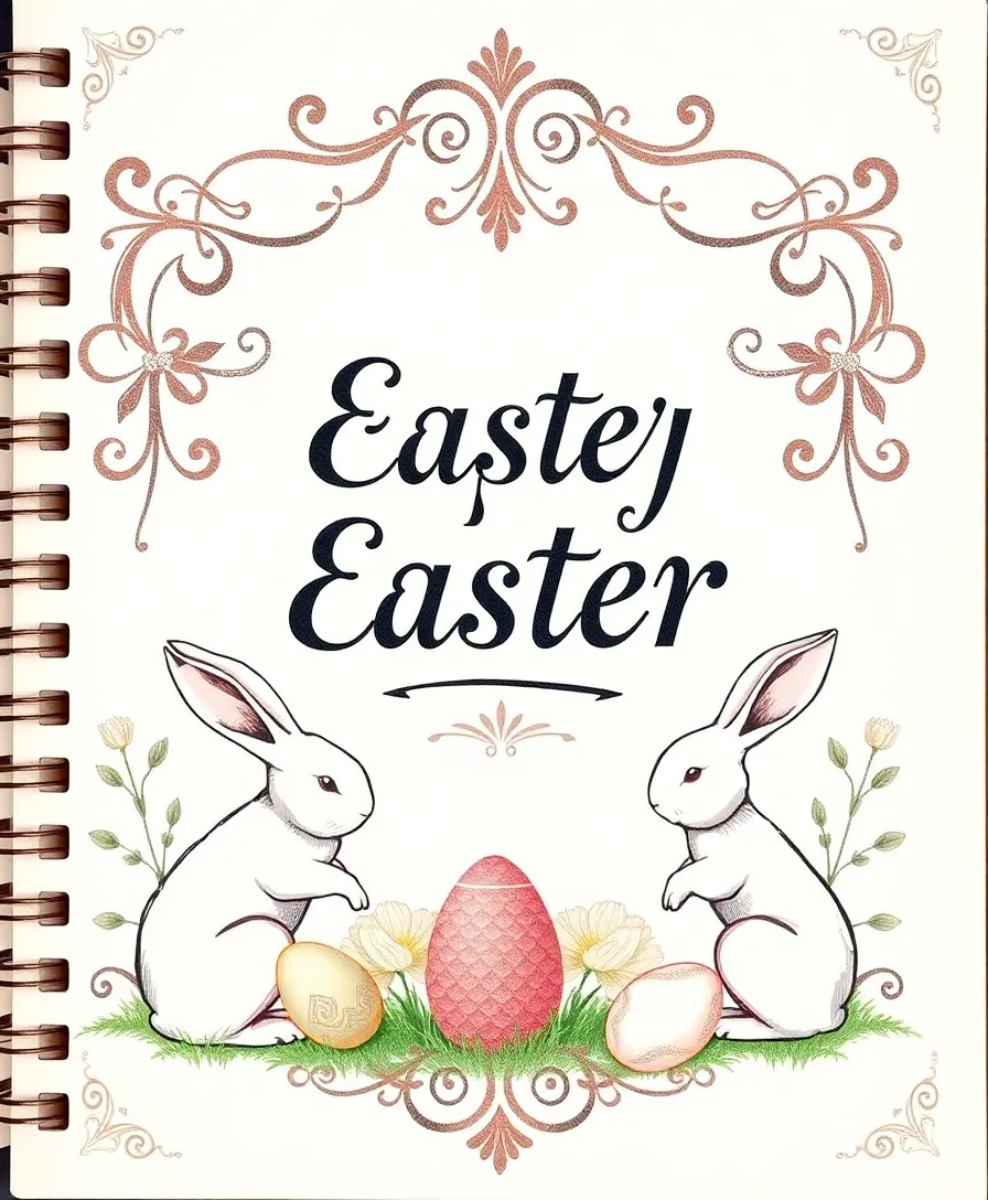 21 Easter Doodle Ideas for Your Sketchbook That Will Blow Your Mind! 14 21 Easter Doodle Ideas for Your Sketchbook That Will Blow Your Mind! - 11. Vintage Easter Cards