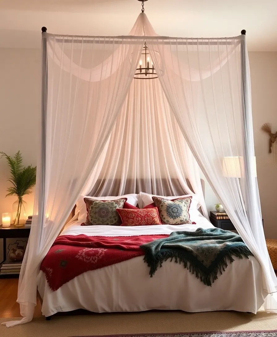 21 Eclectic Boho Bedroom Ideas That'll Make You Want to Redecorate Right Now! 21 21 Eclectic Boho Bedroom Ideas That'll Make You Want to Redecorate Right Now! - 18. Cozy Canopy