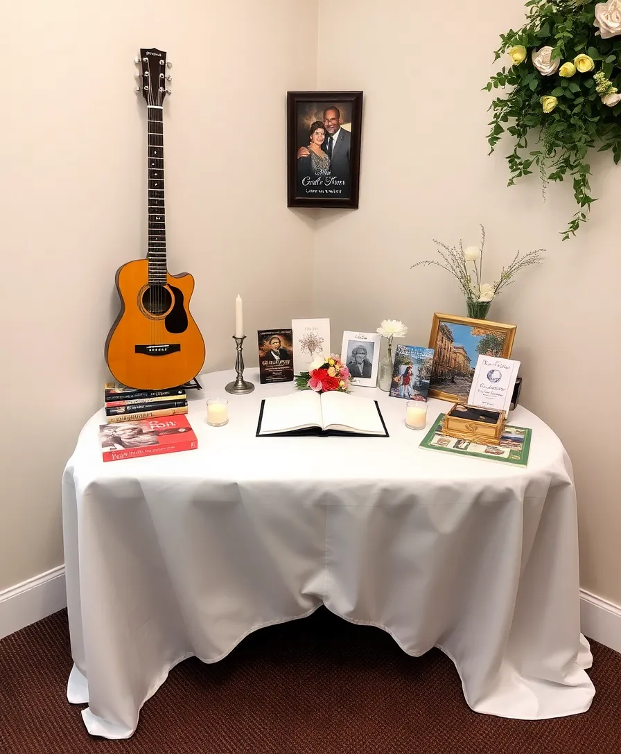 21 Heartfelt Memorial Service Decorations That Will Honor Your Loved One's Memory 5 21 Heartfelt Memorial Service Decorations That Will Honor Your Loved One's Memory! - 2. Memory Table with Keepsakes