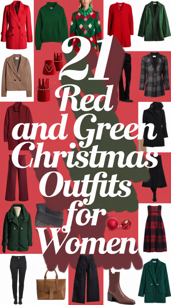 21 Red and Green Christmas Outfits For Women 18