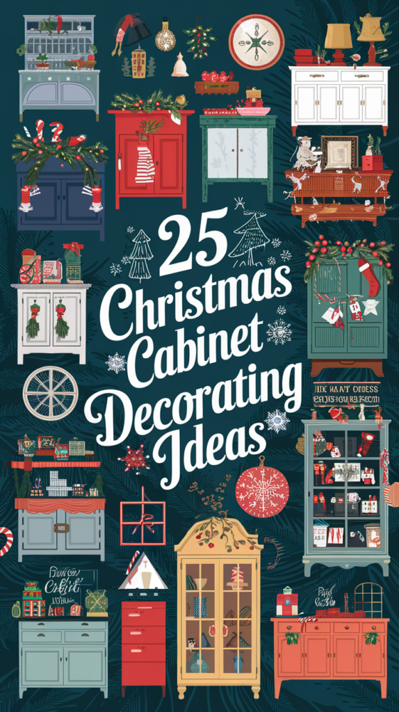 25 Jaw-Dropping Christmas Cabinet Decorating Ideas 2