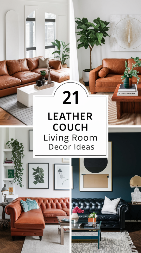 21 Leather Couch Living Room Decor Ideas That Will Transform Your Space! 25