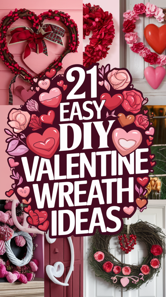 21 Easy DIY Valentine Wreath Ideas That Will Wow Your Guests! 3