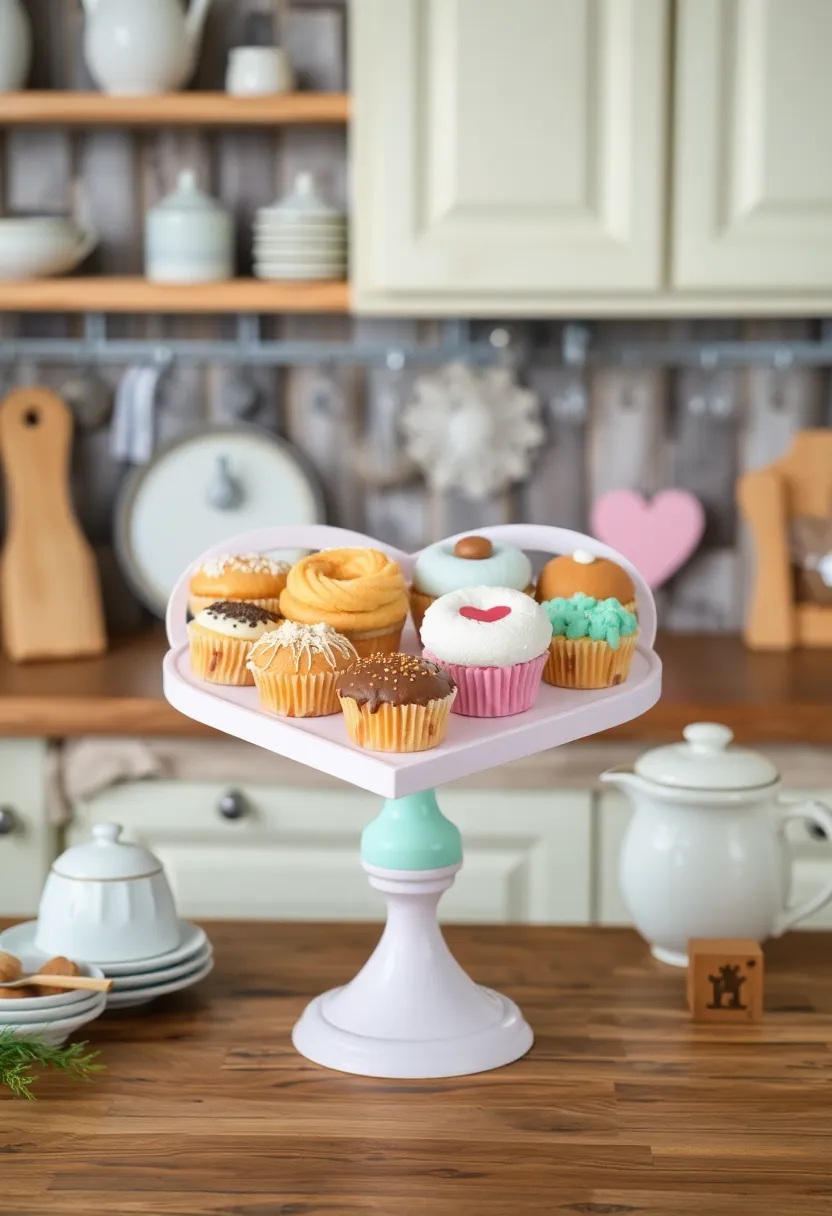 21 Creative Farmhouse Valentine Decor Ideas That Will Transform Your Home! 16 21 Creative Farmhouse Valentine Decor Ideas That Will Transform Your Home! - 13. Heart-Shaped Cake Stand