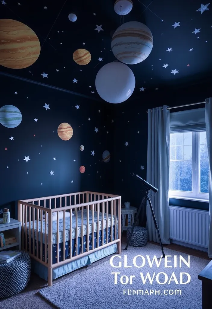 21 Adorable Nursery Room Decor Ideas That'll Transform Your Baby's Space 16 21 Adorable Nursery Room Decor Ideas That'll Transform Your Baby's Space (You'll Love #9!) - 13. Space Explorer