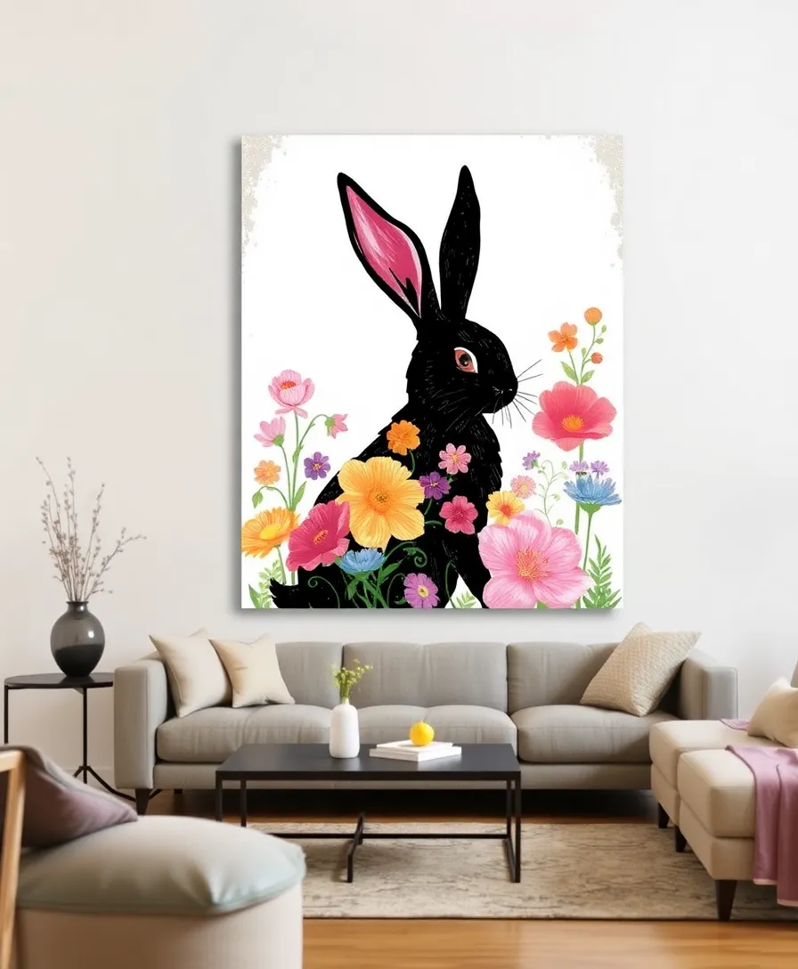 21 Stunning DIY Easter Decorations That'll Make Your Home Bloom with Spring Spirit! 8 21 Stunning DIY Easter Decorations That'll Make Your Home Bloom with Spring Spirit! - 5. Bunny Silhouette Wall Art