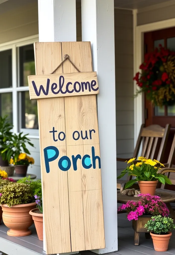 21 Affordable Spring Porch Decor Ideas That Look Like a Million Bucks! 18 21 Affordable Spring Porch Decor Ideas That Look Like a Million Bucks! - 15. Hand-Painted Signs