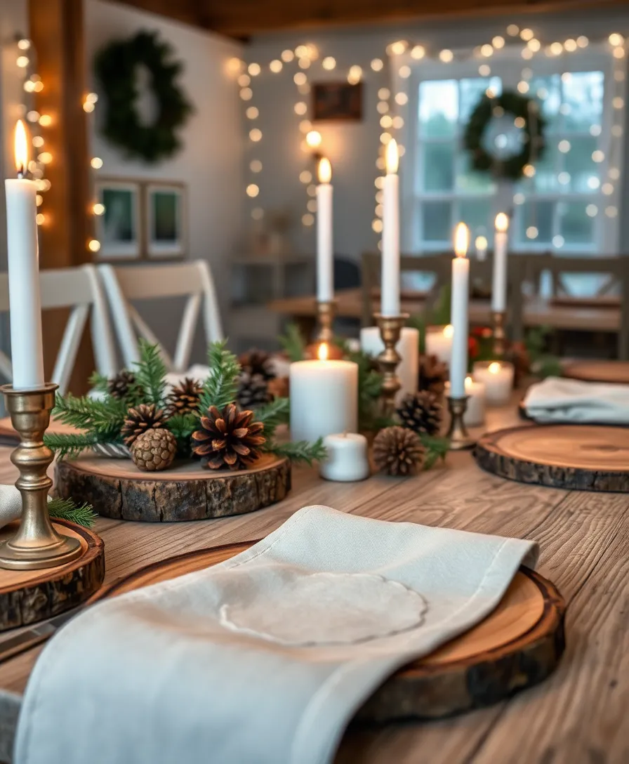 21 Creative New Year’s Eve Table Decor Ideas for a Party That Shines Bright! 8 21 Creative New Year’s Eve Table Decor Ideas for a Party That Shines Bright! - 3. Rustic Elegance with Wood Accents