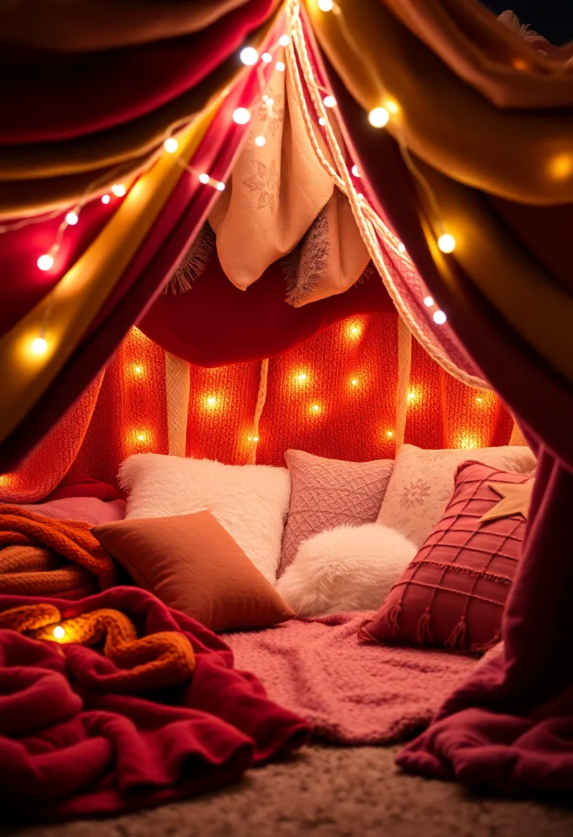 21 Fun Galentine's Party Decor Ideas That Will Make Your Friends Swoon! 5 21 Fun Galentine's Party Decor Ideas That Will Make Your Friends Swoon! - 2. Cozy Blanket Fort