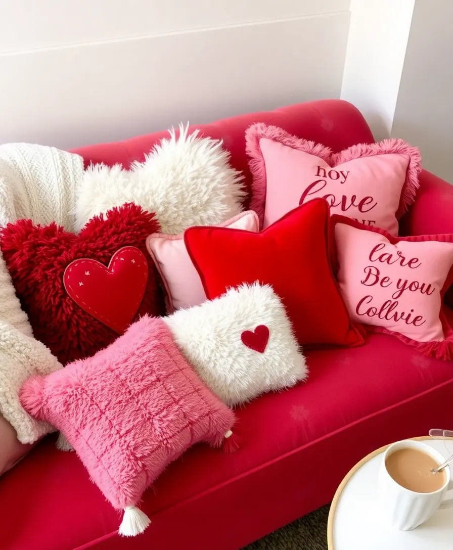 21 Adorable Valentine's Home Decor Ideas That'll Make Your Heart Skip a Beat! 8 21 Adorable Valentine's Home Decor Ideas That'll Make Your Heart Skip a Beat! - 5. Cozy Throw Pillows