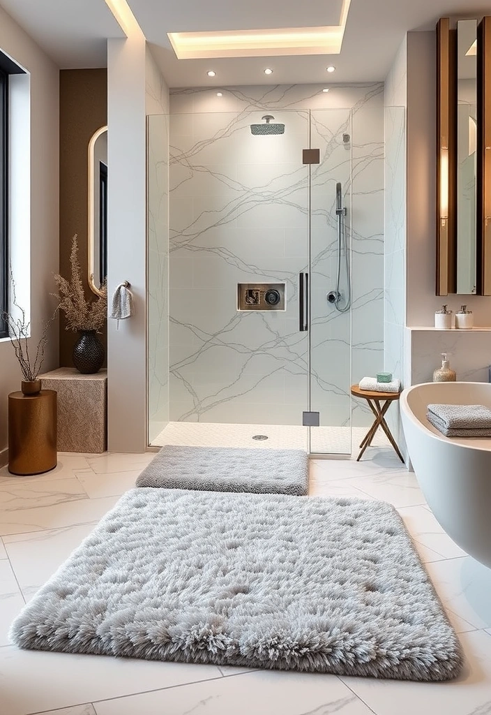 19 Luxury Bathroom Remodel Shower Ideas That Will Make You Feel Like Royalty! 19 19 Luxury Bathroom Remodel Shower Ideas That Will Make You Feel Like Royalty! - 16. Luxurious Shower Mats