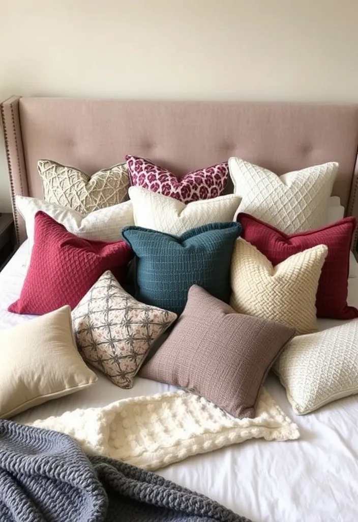 21 Master Bedrooms Decor Romantic Enough to Make You Swoon! 22 21 Master Bedrooms Decor Romantic Enough to Make You Swoon! - 19. Textured Throw Pillows