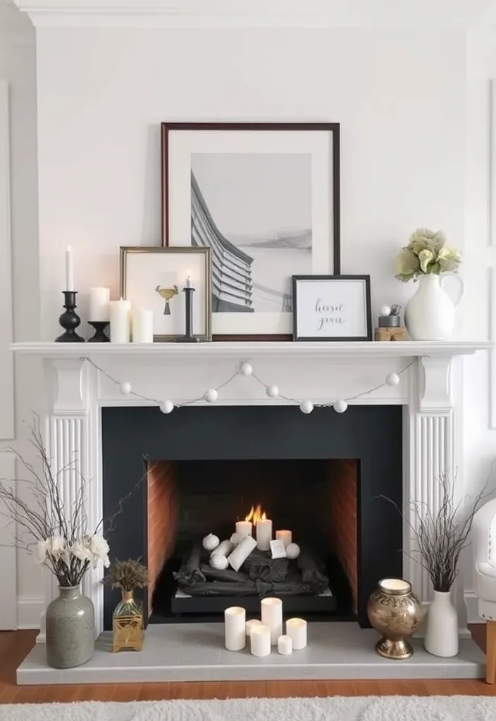 21 Minimalist Living Room Mantle Decor Ideas That Scream Elegance! 10 21 Minimalist Living Room Mantle Decor Ideas That Scream Elegance! - 7. Monochromatic Color Scheme