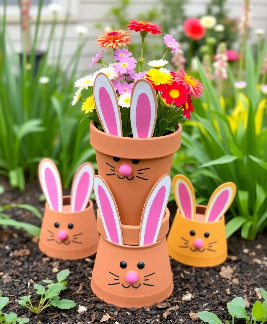 21 Stunning DIY Easter Decorations That'll Make Your Home Bloom with Spring Spirit! 22 21 Stunning DIY Easter Decorations That'll Make Your Home Bloom with Spring Spirit! - 19. DIY Flower Pot Bunnies