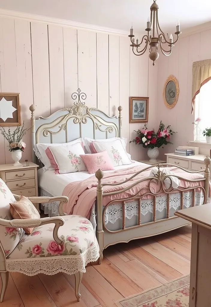 21 Unique Bedroom Designs That Bring Vintage Charm to Life 12 21 Unique Bedroom Designs That Bring Vintage Charm to Life (Don't Miss #3!) - 9. Charming Shabby Chic