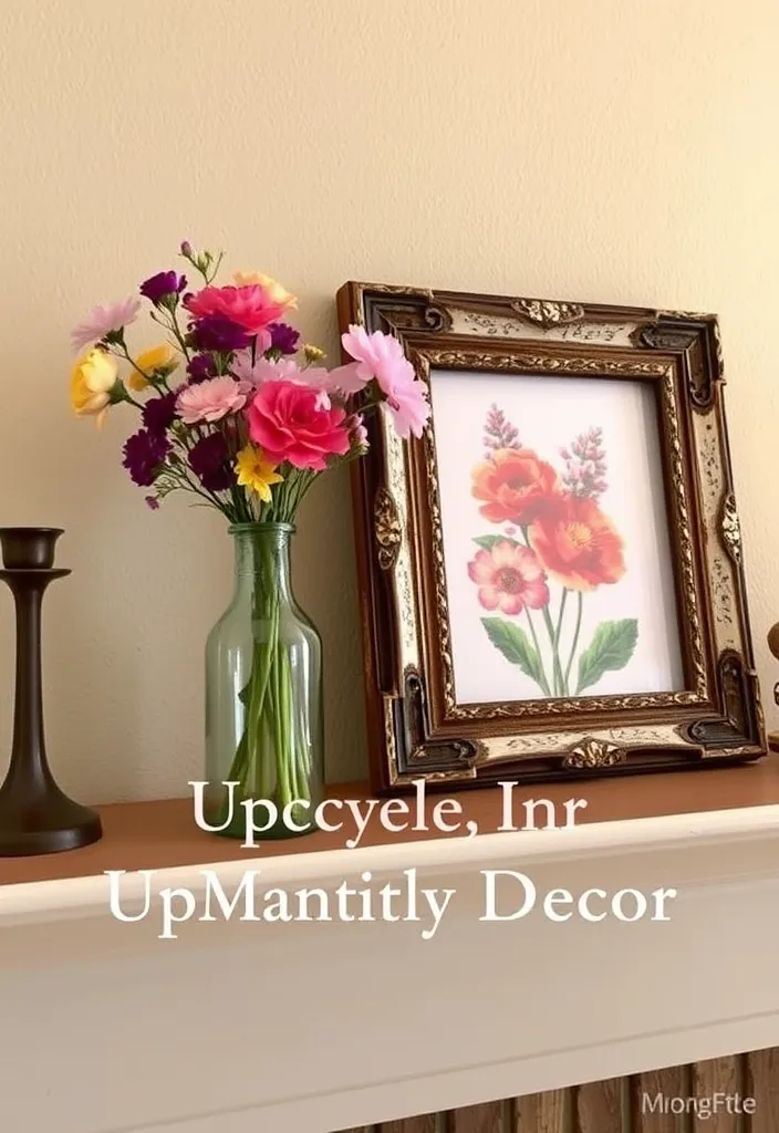 21 Spring Mantel Decorating Ideas That’ll Freshen Up Your Home 23 21 Spring Mantel Decorating Ideas That’ll Freshen Up Your Home (You Won't Believe #14!) - 20. Upcycled Decor