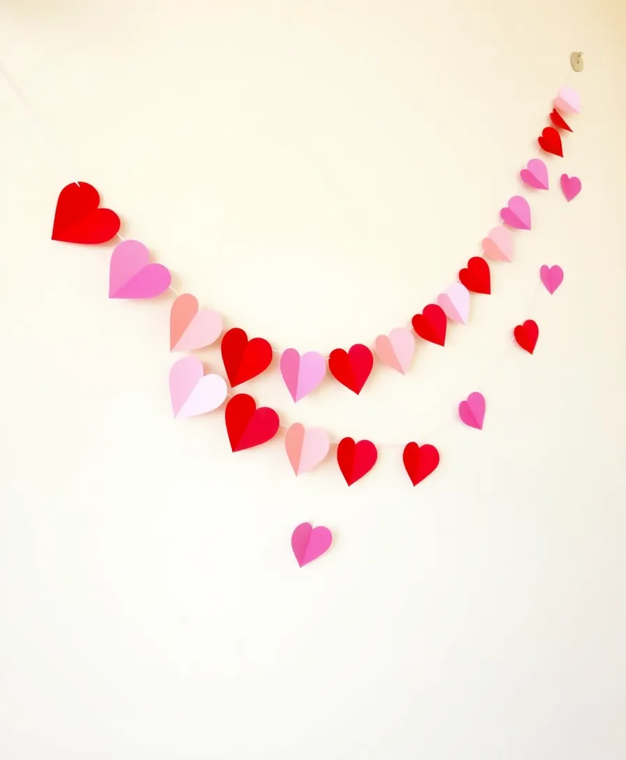 21 Adorable Valentine's Home Decor Ideas That'll Make Your Heart Skip a Beat! 16 21 Adorable Valentine's Home Decor Ideas That'll Make Your Heart Skip a Beat! - 13. DIY Heart Garland