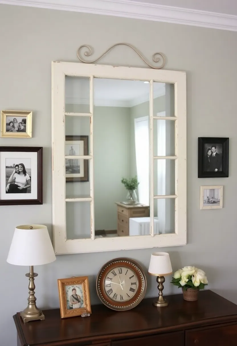 21 Thrift Flip Decor Ideas That Will Transform Your Home on a Budget! 17 21 Thrift Flip Decor Ideas That Will Transform Your Home on a Budget! - 14. Thrifted Window Frame Wall Art