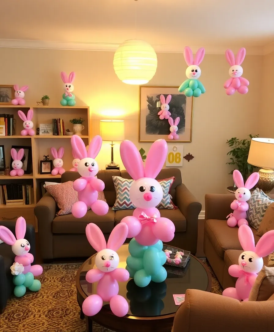 21 Easter Balloons to Transform Your Home into a Whimsical Wonderland! 13 21 Easter Balloons to Transform Your Home into a Whimsical Wonderland! - 10. DIY Balloon Bunny Decor