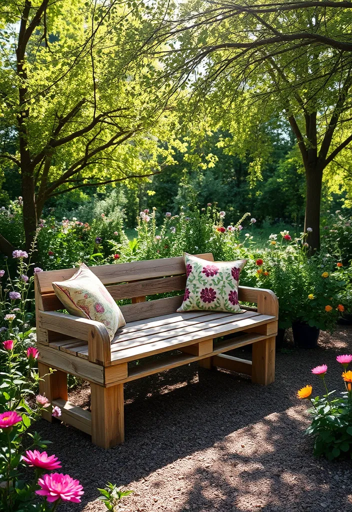 21 Creative DIY Gardening Ideas That Will Inspire Your Next Project (Check Out #10!) 7 21 Creative DIY Gardening Ideas That Will Inspire Your Next Project (Check Out #10!) - 4. Pallet Wood Garden Bench