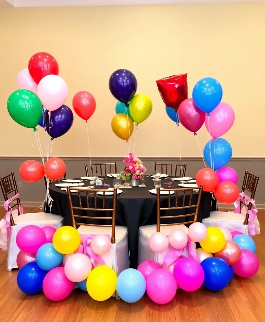21 Creative New Year’s Eve Table Decor Ideas for a Party That Shines Bright! 20 21 Creative New Year’s Eve Table Decor Ideas for a Party That Shines Bright! - 15. Playful Balloon Arrangements