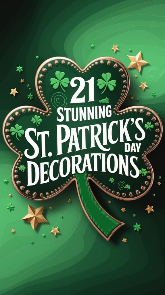 21 Stunning St. Patrick's Day Decorations That Will Transform Your Home into a Lucky Oasis! 3 a vibrant and creative illustration of a j7TVHdFxRLmt6mI9LkgbHw qeoi6pPBRJa fy9R9CfhXQ
