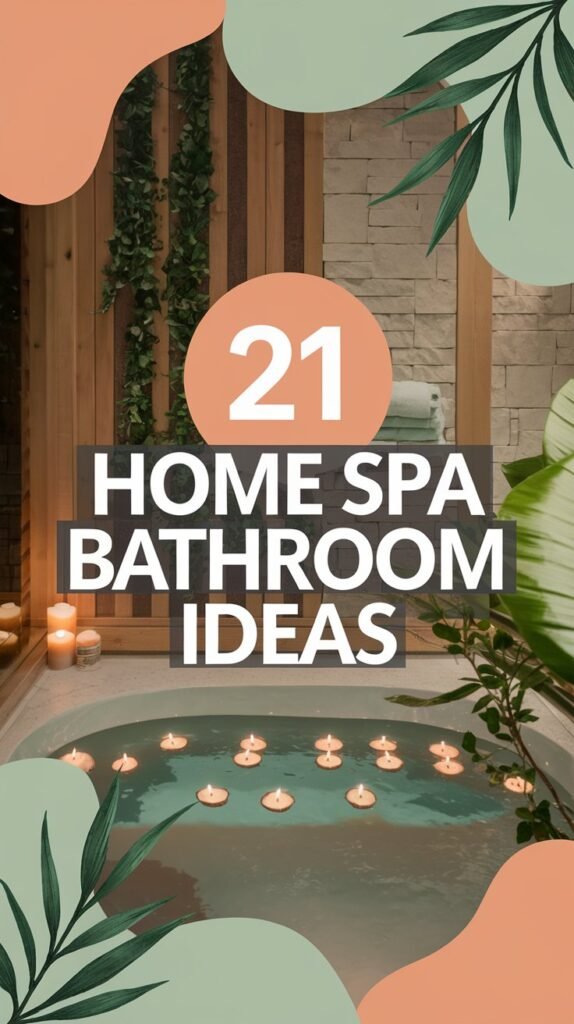 21 Home Spa Bathroom Ideas That'll Transform Your Daily Routine into a Luxurious Escape! 25 a vibrant creative pin with the text ove aJetru8pRrOwccpmzWWSxw K vtSPRiyLpZIPgB 6 Q
