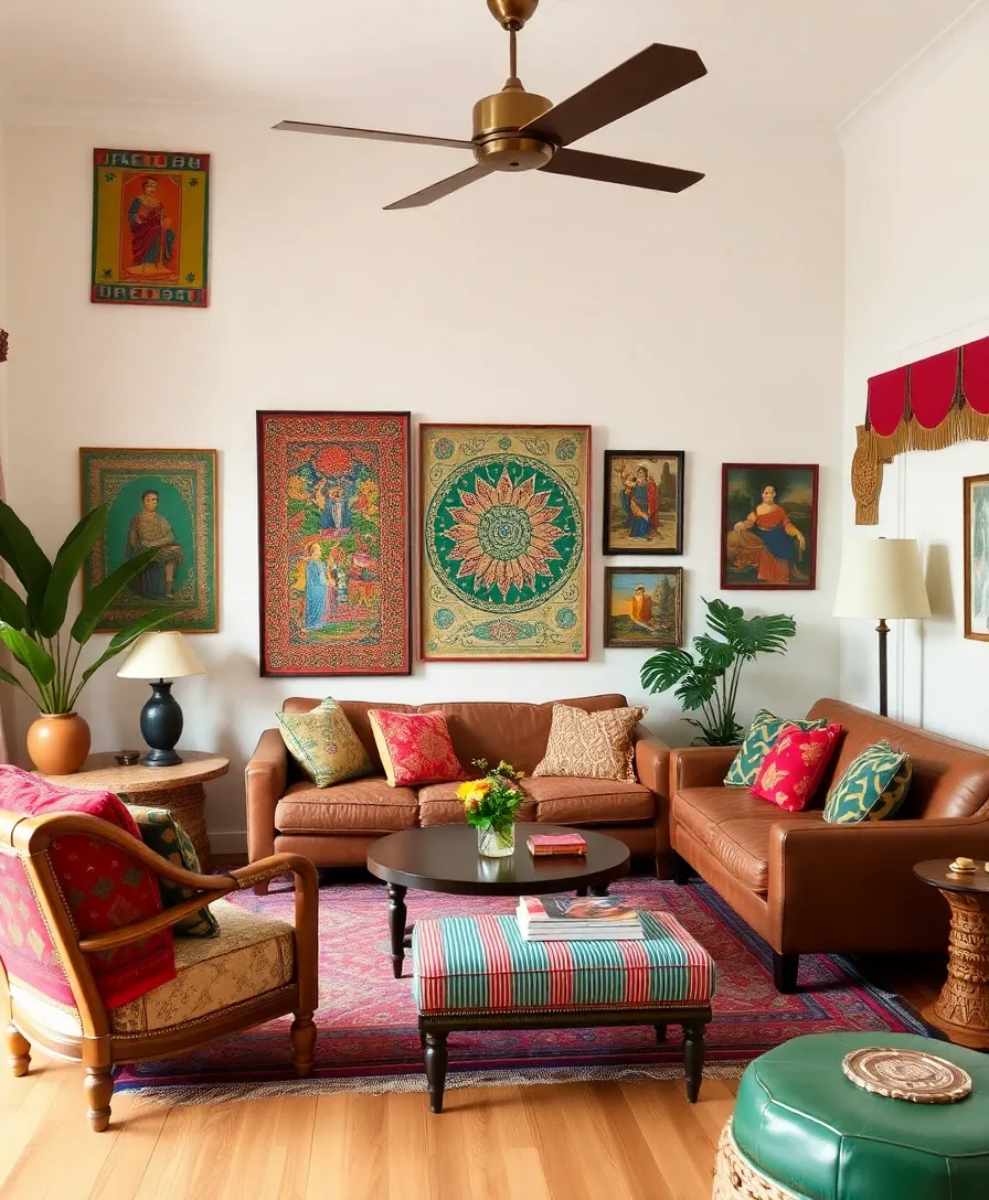 21 Cozy Eclectic Living Room Ideas That'll Make You Want to Curl Up with a Book! 25 21 Cozy Eclectic Living Room Ideas That'll Make You Want to Curl Up with a Book! - 20. Cultural Influences