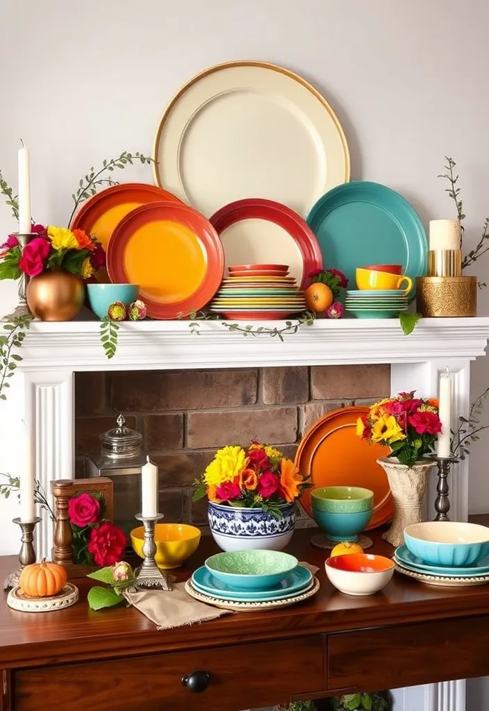 21 Spring Mantel Decorating Ideas That’ll Freshen Up Your Home 22 21 Spring Mantel Decorating Ideas That’ll Freshen Up Your Home (You Won't Believe #14!) - 19. Seasonal Tableware