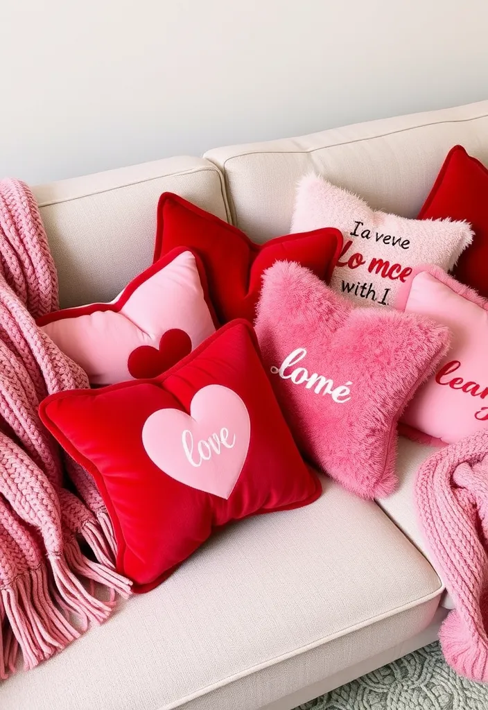 21 Valentine's Room Decor Ideas That'll Ignite Your Romantic Spirit 7 21 Valentine's Room Decor Ideas That'll Ignite Your Romantic Spirit (You Won't Believe #13!) - 4. Plush Throw Pillows