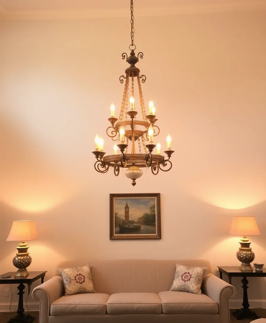 21 Classic Southern Home Decor Ideas That Will Make Your Living Room Feel Like a Warm Hug! 9 21 Classic Southern Home Decor Ideas That Will Make Your Living Room Feel Like a Warm Hug! - 5. Statement Lighting